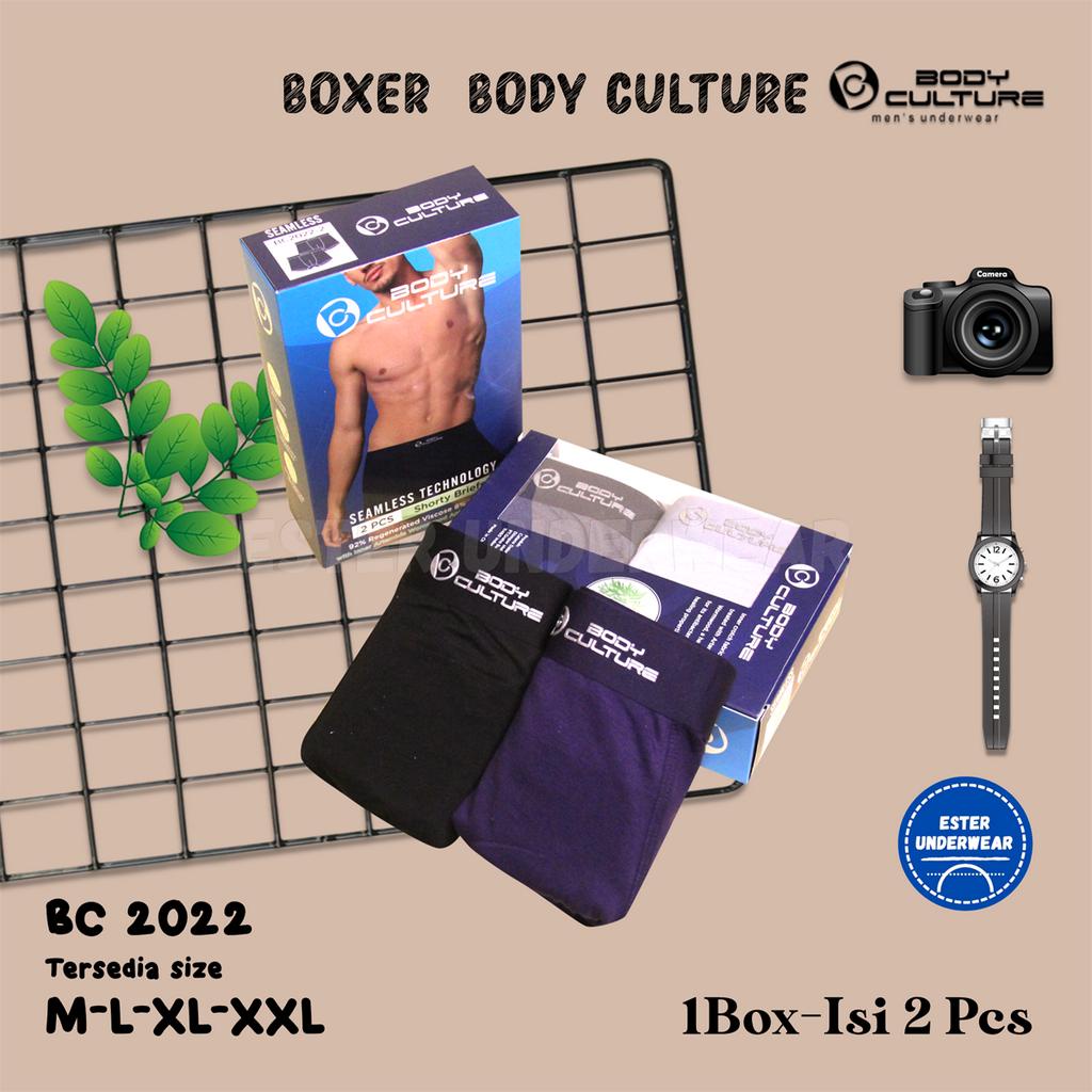 Body Culture Celana Boxer Pria BC 2022 1Box Isi 2Pcs