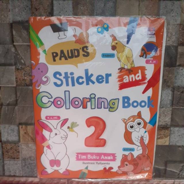 

Buku stiker anak / pauds sticker and coloring book 2, 3, 6