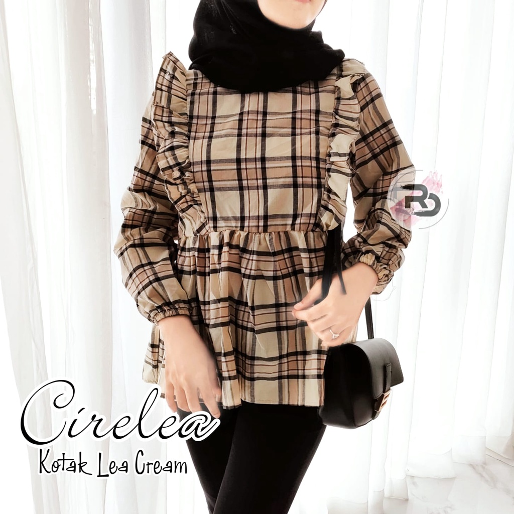 RD FASHION CIRELEA BLOUSE - BLOUSE MUTHIA FIT TO L-KOTAK LEA CREAM