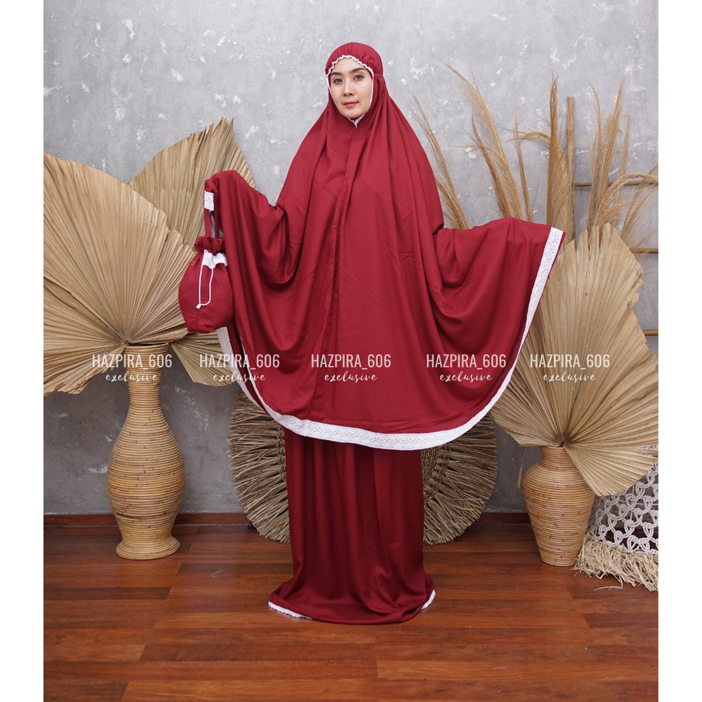 Mukena Dewasa Jumbo Bali Rayon Renda Navisa