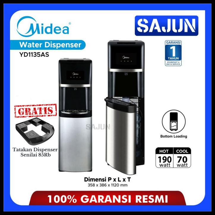 Midea Yd1135As Dispenser Air Galon Bawah Low Watt- Hot - Normal - Cold - Unit Only