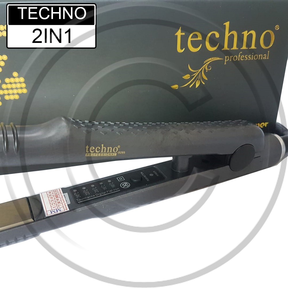 TECHNO / Techno-9299B / Catokan Rambut 2in1 Lurus &amp; Curly