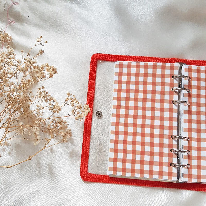 

A6 Loose Leaf / Refill Binder - Gingham/Deco/Journal