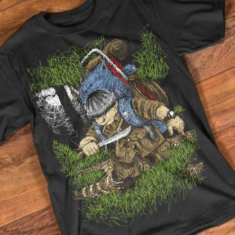 Kaos Scribble Pendaki Lawas Survive