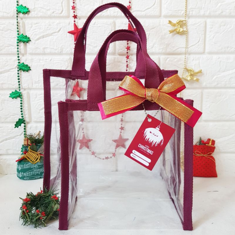 

Tas Transparan Goodie Bag Natal Hampers Christmas