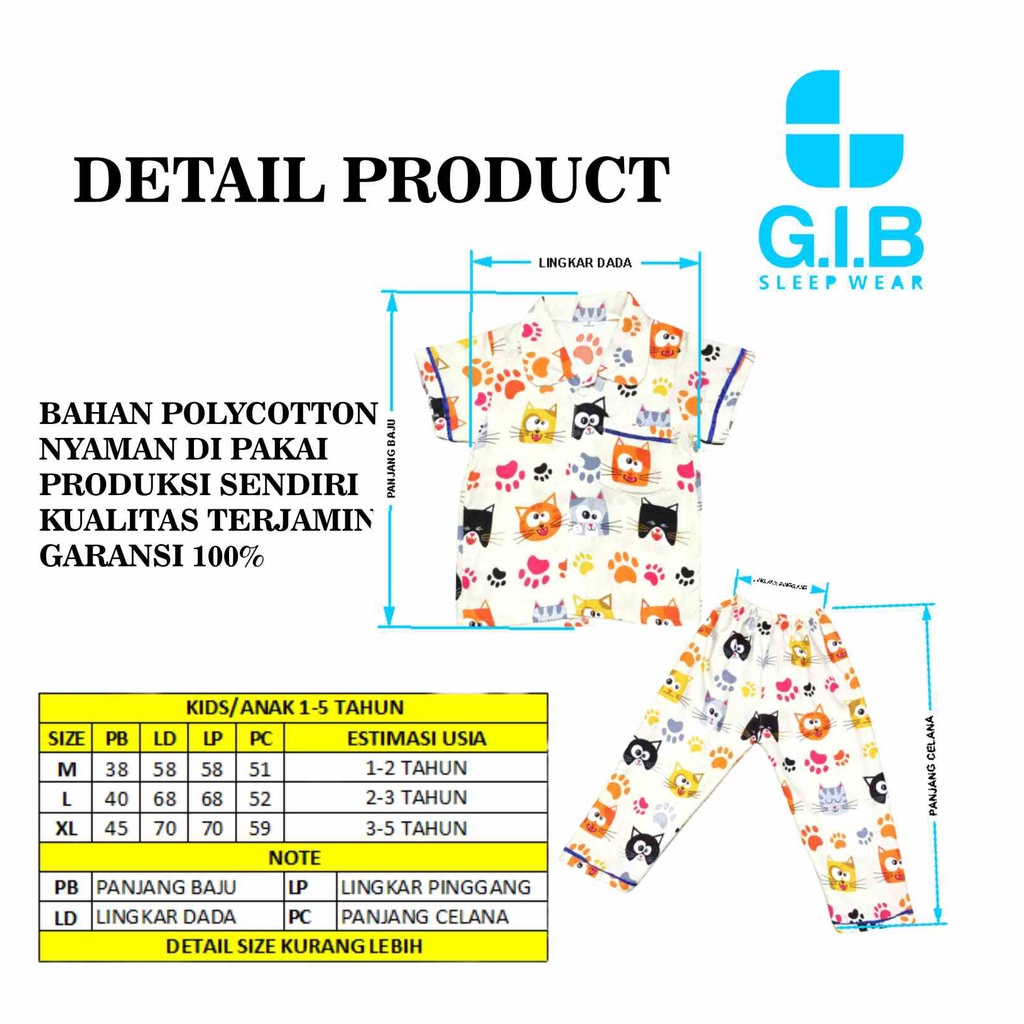 GROSIR PIYAMA 1-18TH Termurah Gratis Ongkir-3