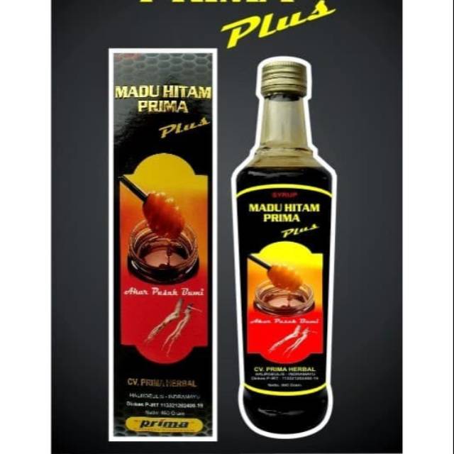 Madu Hitam Pahit Prima Herbal Plus Gingseng Untuk Stamina Indonesia