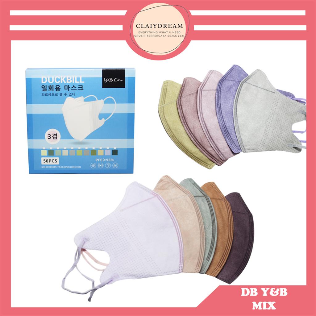 Masker Duckbill 3D YnB Care isi 50 pcs 3 Layers