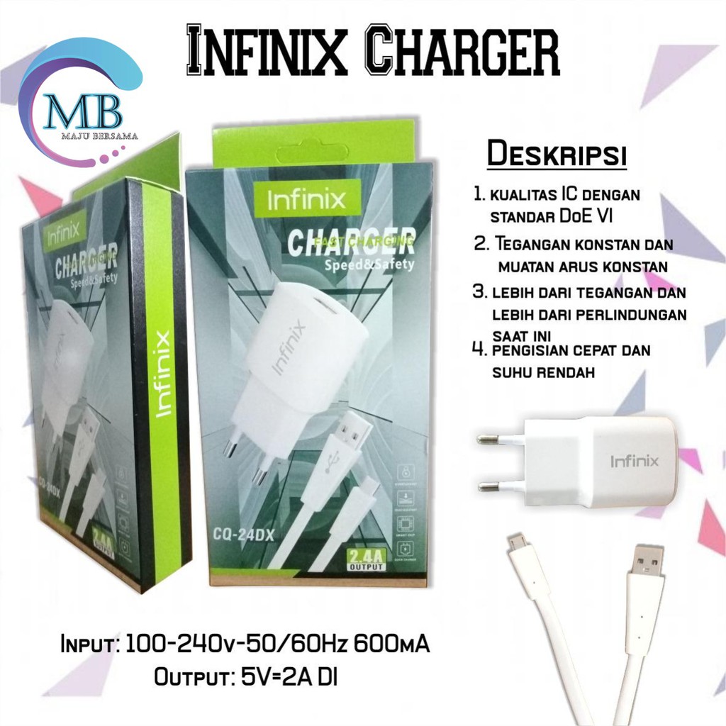 Charger Infinix 9V -2A Original Fast Charging Kabel Micro USB note 7 Note 8 hot 9 8 10 play MB2034