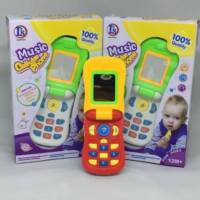 Mainan Music Cellular Phone - Handphone Anak Bayi Edukatif Musik Batre