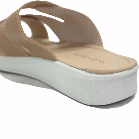 ☚ Klensia Sendal Women Sandal 671-022 - Salem/ Mocca & Tan/ Coklat ➬