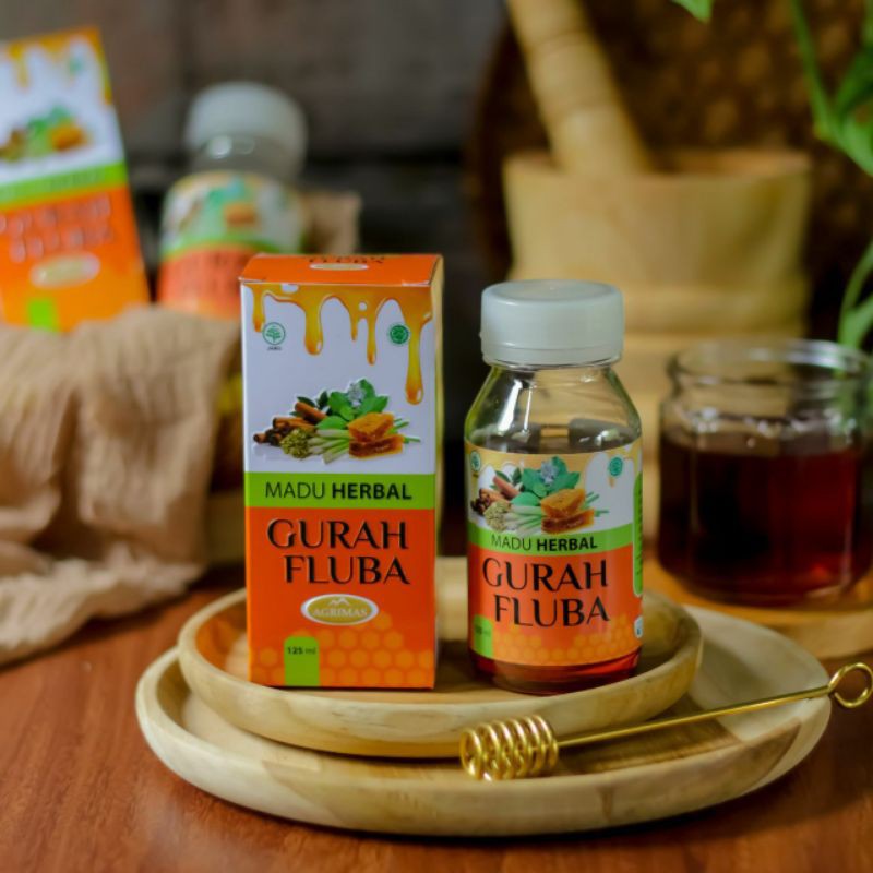 MADU HERBAL GURAH FLUBA 125ml Agrimas - UNTUK BATUK BERDAHAK SALESMA HIDUNG TERSUMBAT PILEK-3