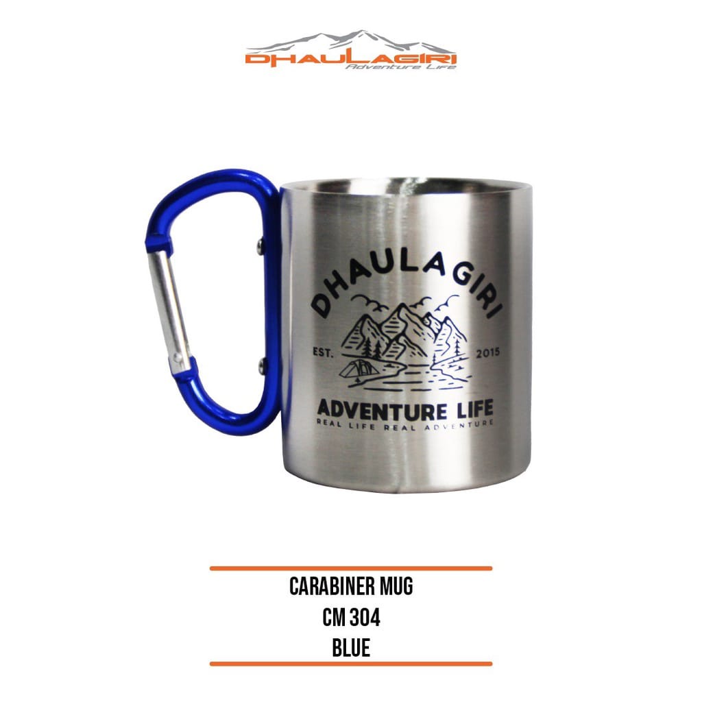 Dhaulagiri Carabiner 304 220 ML Mug Carabiner/Gelas kemping stainles stell