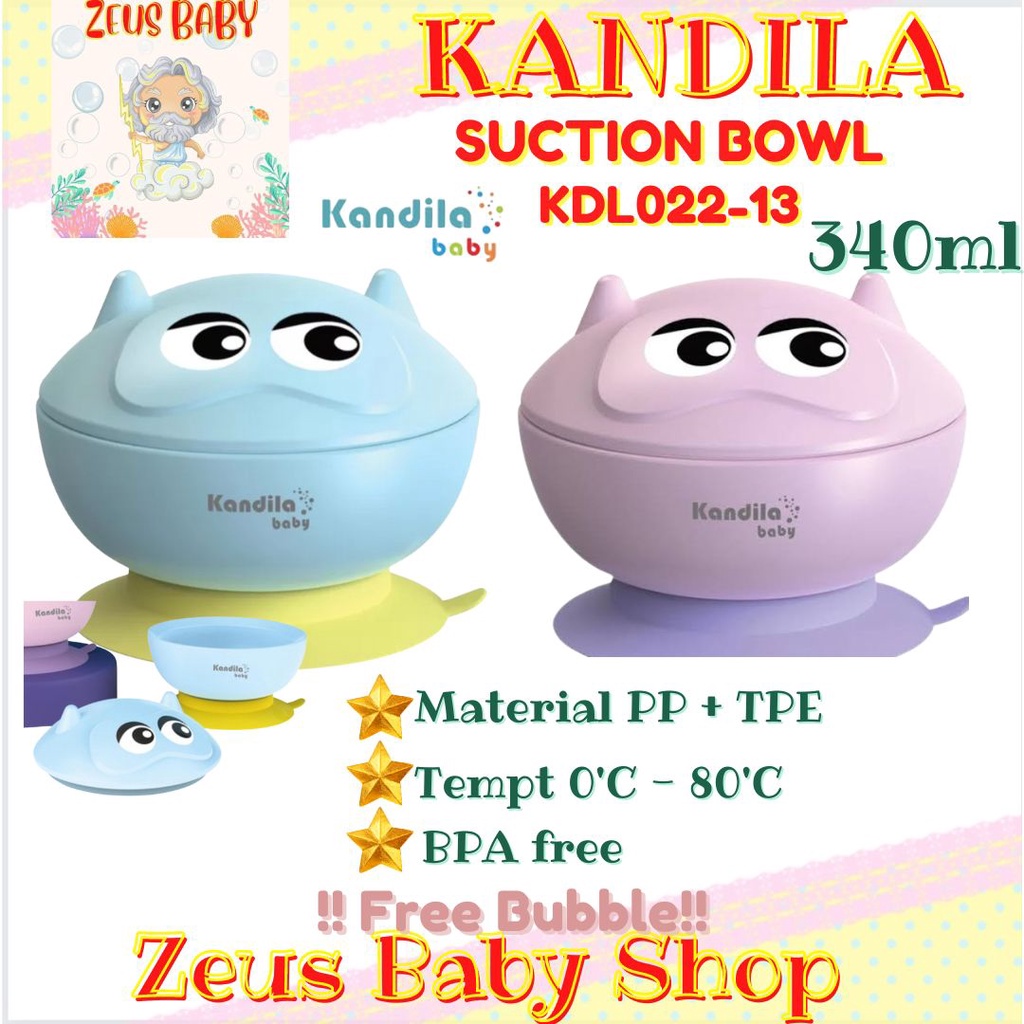 Kandila KDL022-13 Suction Bowl - Mangkok Makan Anak - mangkok plastik anak - mangkok makan anak