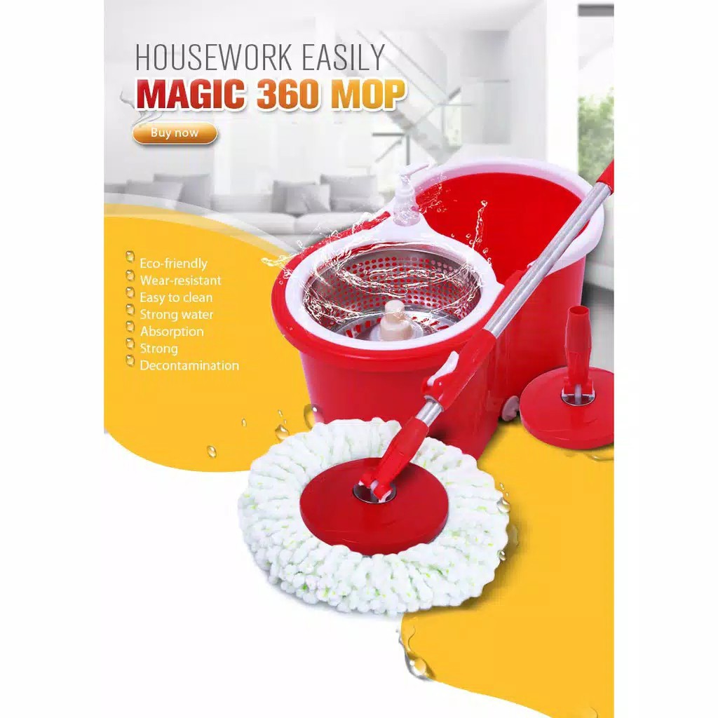 SPIN MOP ALAT PEL Pembersih Lantai Super Rotary Kleaner Tornado Mop