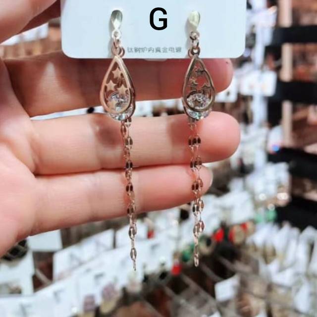 Anting korea titanium aneka model anti karat &amp;alergi