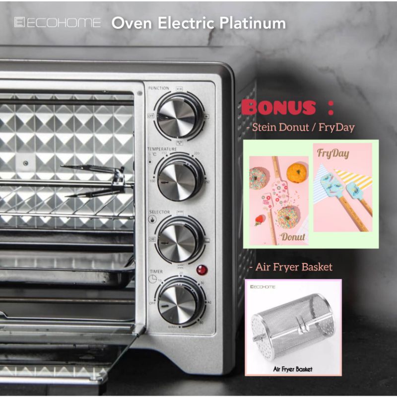 Oven Ecohome Platinum - Bonus Air Fryer Basket + Stein Spatula