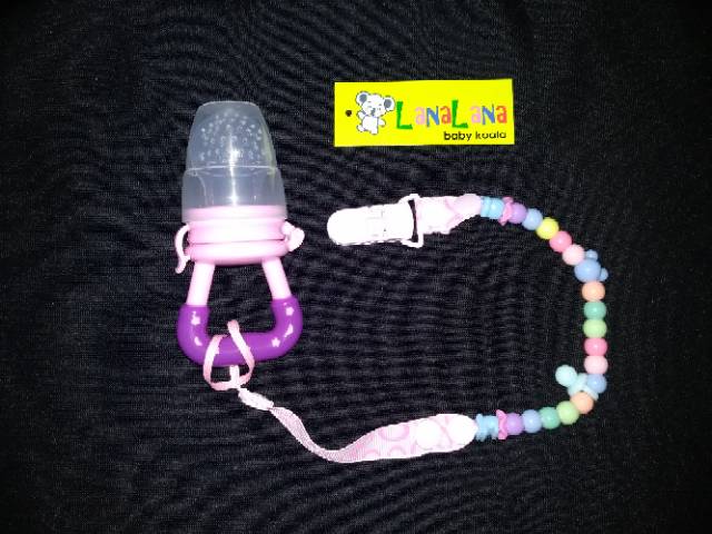 LZ.N12 klip pacifier rantai Manik. Clip pacifier. Tali rantai empeng manik2