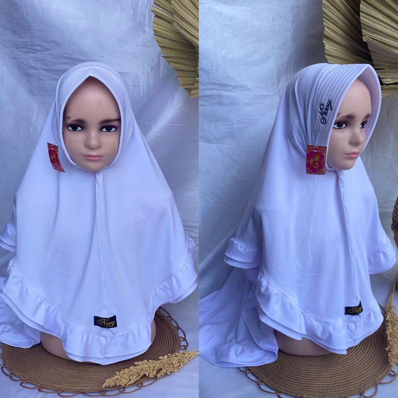 Jilbab anak edisi warna putih/jilbab sekolah putih