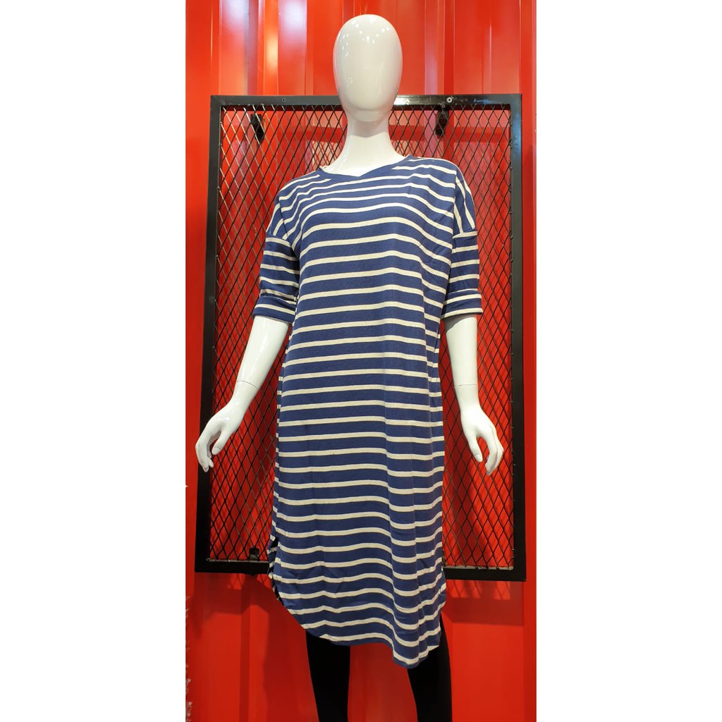 LONG TUNIK KAOS IMPORT MOTIF SALUR