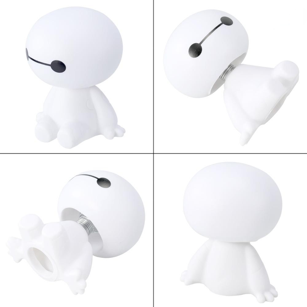 Aksesoris Boneka Kartun Baymax Robot Kepala Goyang Bahan Plastik Untuk Dekorasi Interior Mobil