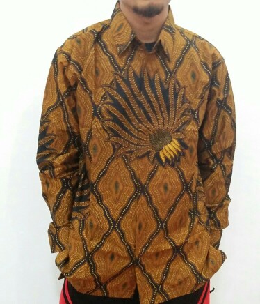 Pari Seiket Sogan Batik Solo Kemeja Pria Full Furing Katun Primisima