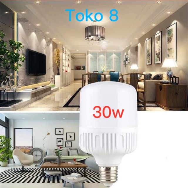 Lampu LED 5W 10W 20W 30W Bulb Jumbo Tabung 30W Kapsul Super Terang Putih