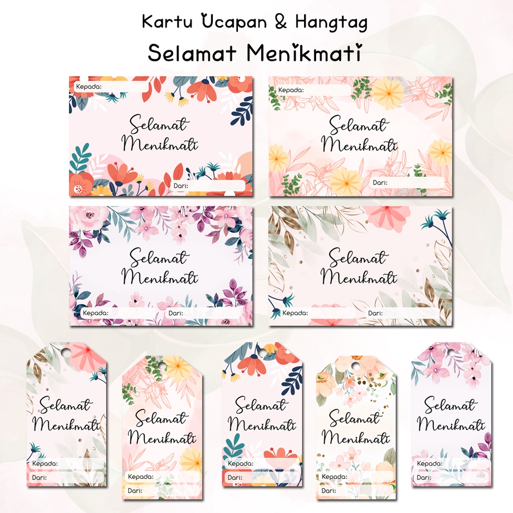 Kartu Ucapan & Hangtag Selamat Menikmati