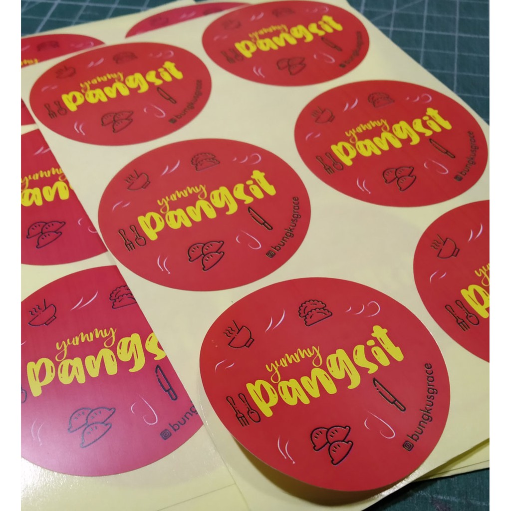 60pcs Stiker Bulat Label Snack Ulang Tahun