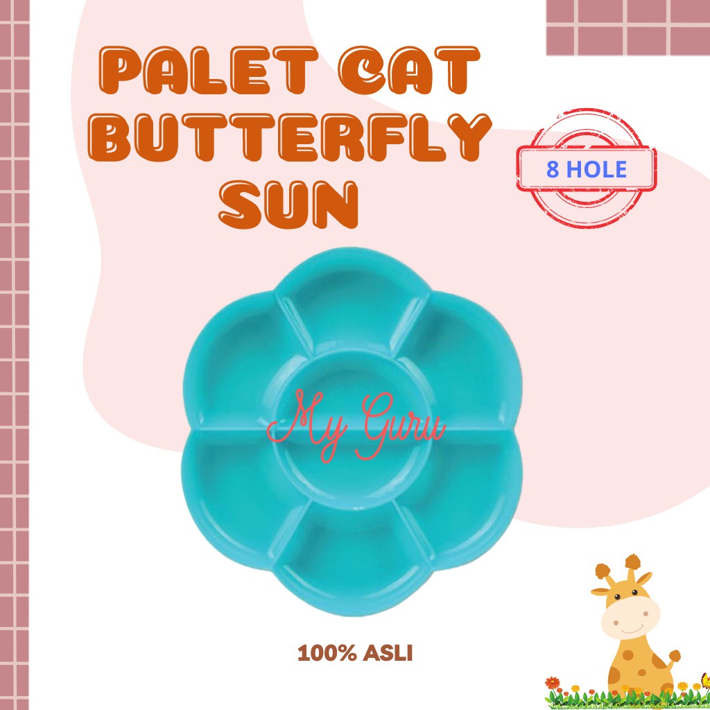 

[PCS] PALET CAT LUKIS BUTTERFLY SUN MATAHARI 8 LUBANG