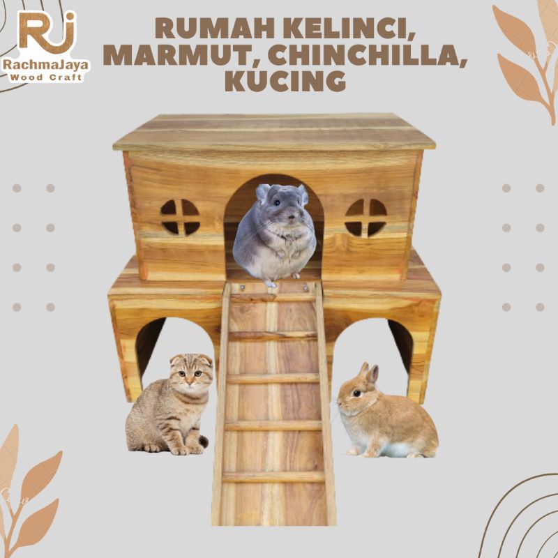Rumah Kelinci Tingkat Rumah Kelinci Kayu