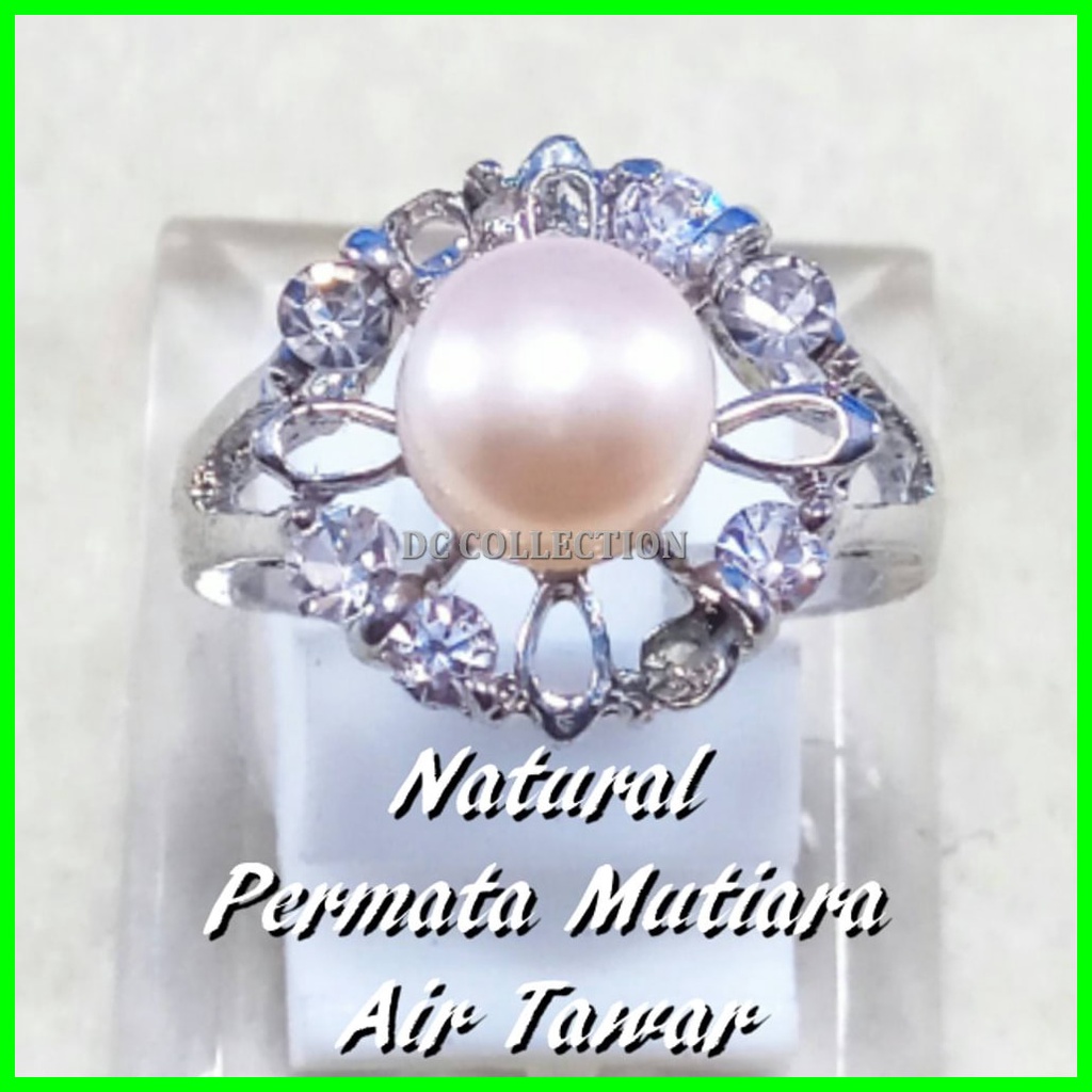 CINCIN BATU AKIK PERMATA NATURAL MUTIARA AIR TAWAR TAMPIL CANTIK TANPA MAHAL
