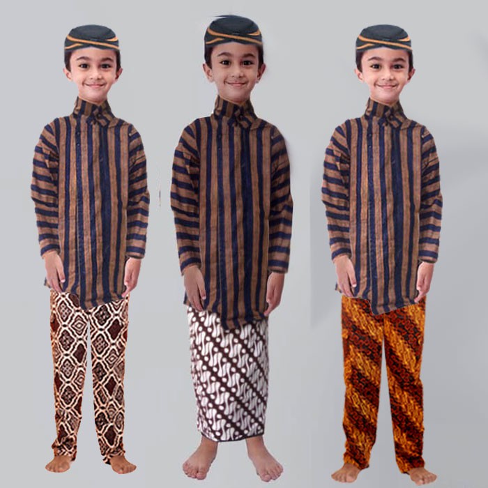 Setelan Baju  Jawa  Surjan Anak  Adat  Tradisional Jawa  Surjan 