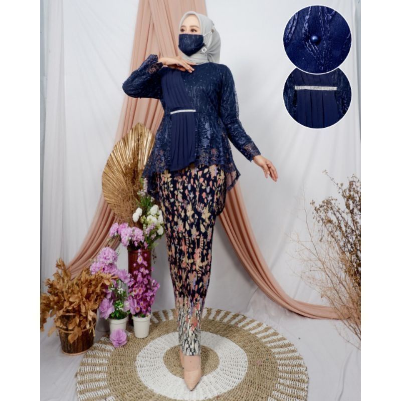 KEBAYA MODERN /SETELAN KEBAYA AURORA SELENDANG MODERN/KEBAYA WISUDA TERLARIS/ATASAN KEBAYA REMAJA by BA