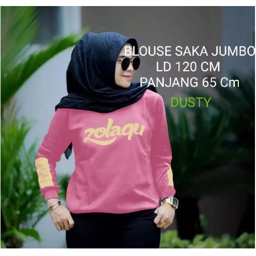 BISA COD✔️ BLOUSE ZOLAQU SAKA / BOHLAM / SAKA ZLQ / LINANDA / TERSEDIA 3 UKURAN L-XL-XXL