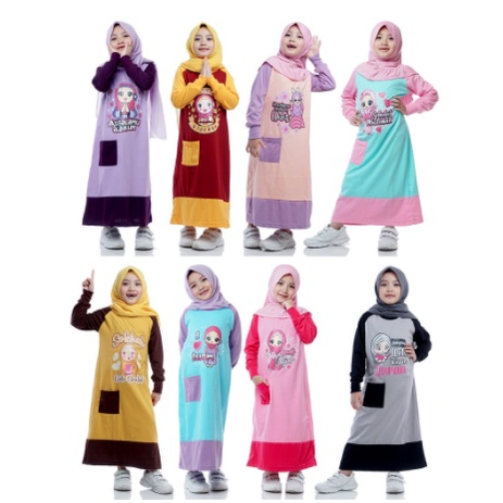 KOAS MUSLIMAH GAMIS ANAK PEREMPUAN MURAH BERKUALITAS / KAOS ANAK MUSLIM / KOAS CEWEK ANAK ISLAM