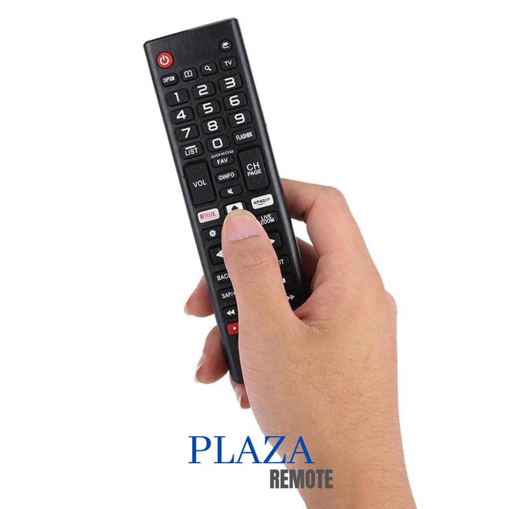 REMOTE TV LG LCD LED HITAM TIPE AKB75675608 NETFLIX AMAZONE