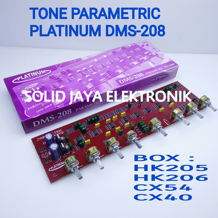 KIT TONE CONTROL PARAMETRIC DMS 208 DMS208 PLATINUM PREAMP TONE KONTROL AUDIO PARAMETRIK DMS-208 DMS 208 TONE KONTROL PLATINUM ASLI ORIGINAL