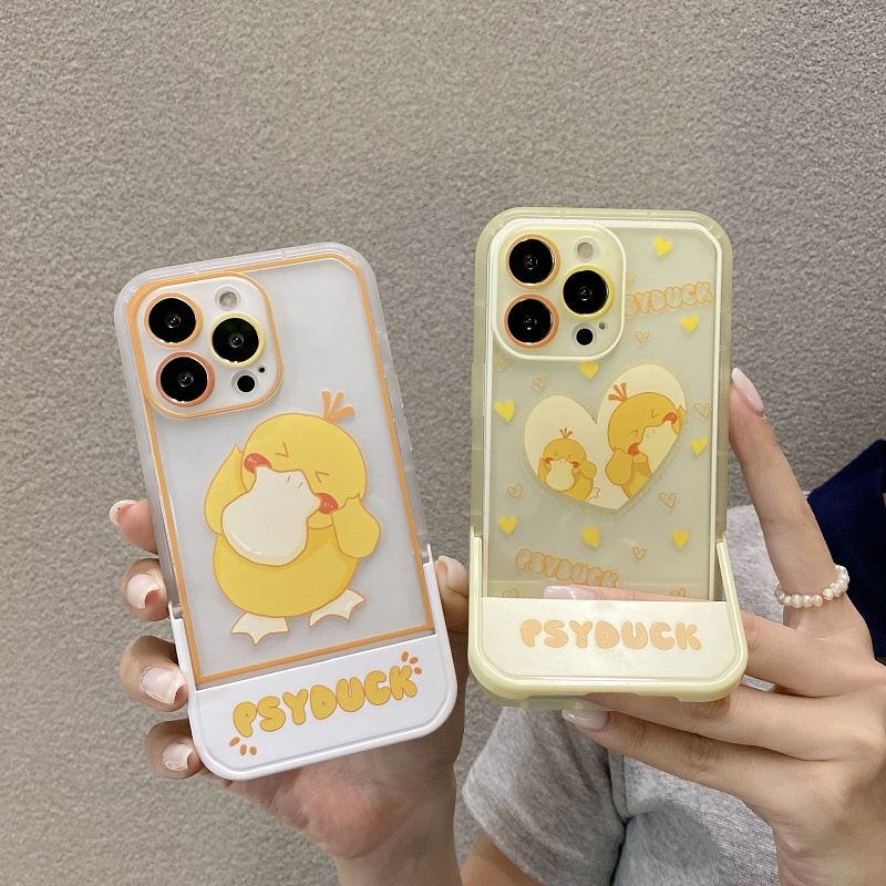 Casing iPhone 11 12 13 Pro MAX X XR XS MAX 7 8 Plus Motif Bebek Lucu Tahan Jatuh