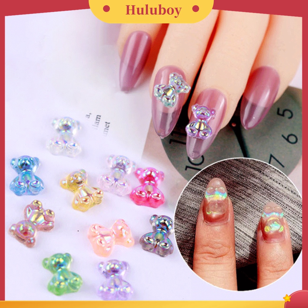 Huluboy Huluboy♡ 50 Pcs Berlian Imitasi 3D Multifungsi Bahan Resin Untuk Dekorasi Nail Art