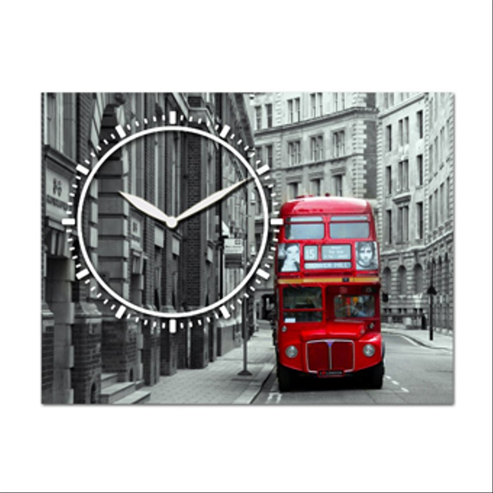 hiasan dinding - Bus of LONDON  - clock Murah