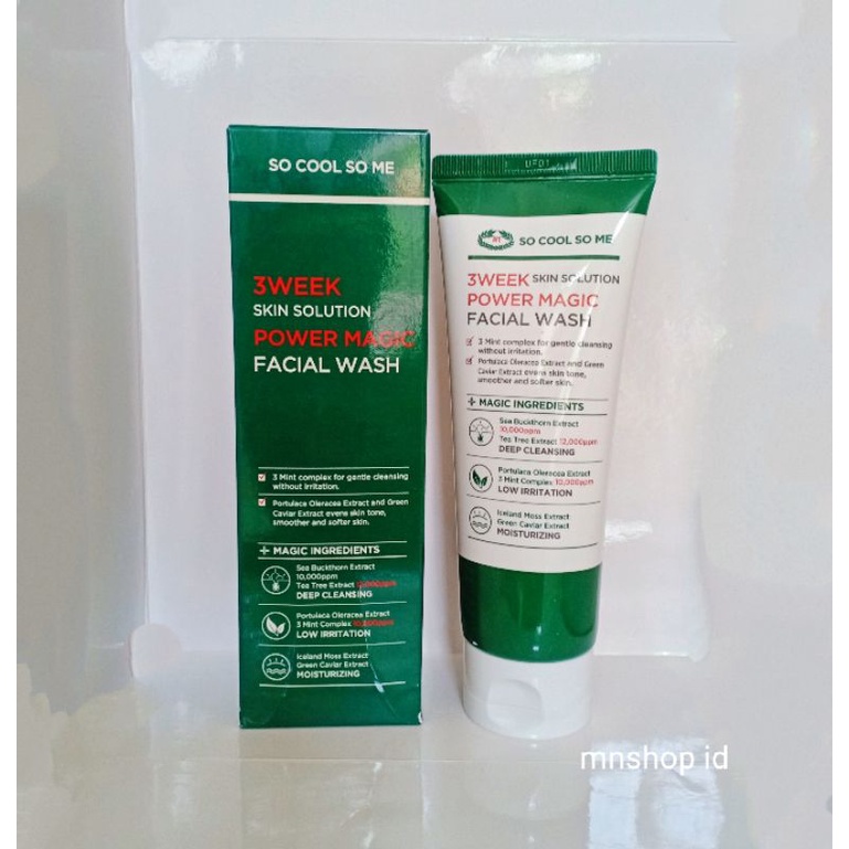 so cool so me 3 week skin solution power magic facial wash 165ml