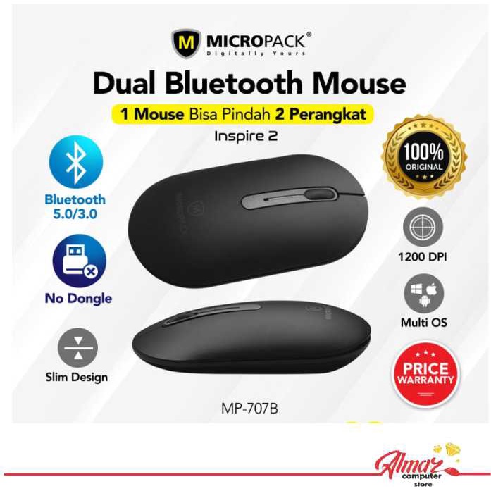 Micropack Dual Bluetooth Mouse 5.0/3.0 Inspire 2 MP-707B