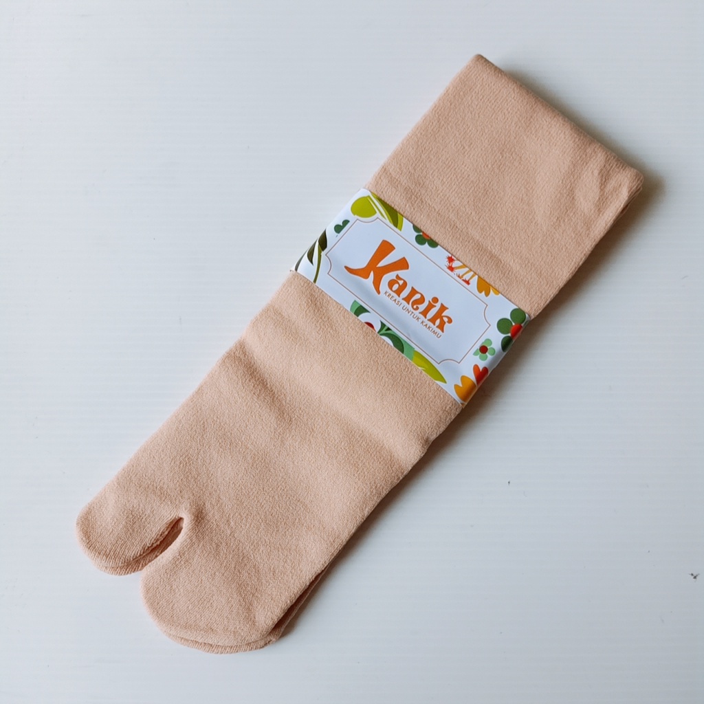 Kaos Kaki Kanik Jempol Telapak Hitam Slimfit - Kaos Kaki Jempol Muslim Halal|Kazarasock-Slim Cokelat|Polos L