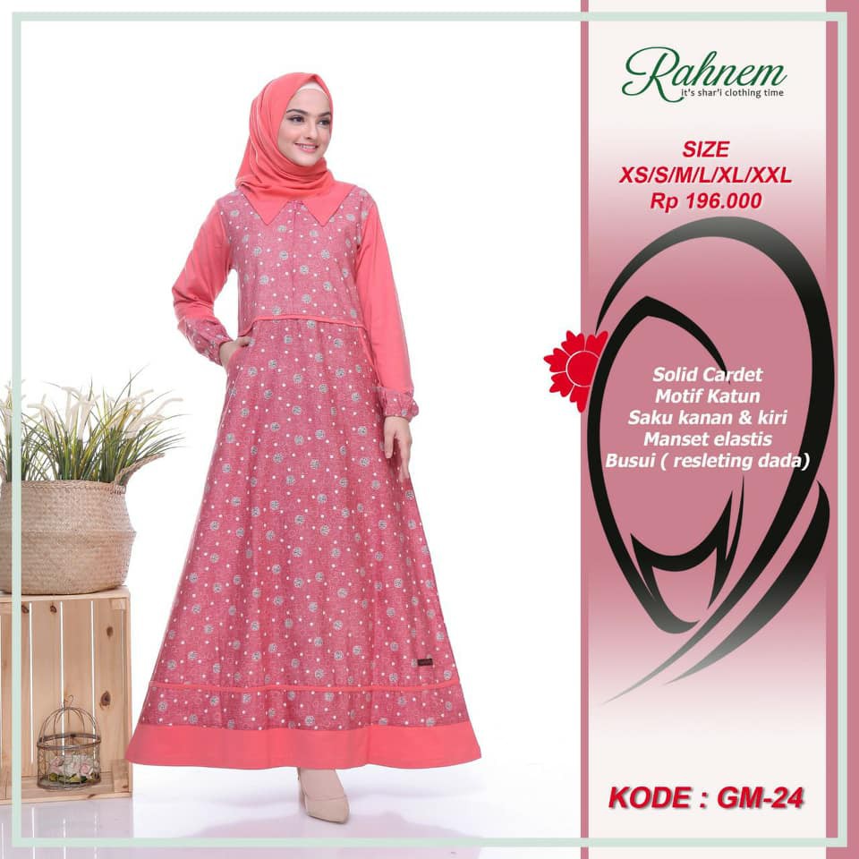 Rahnem Gamis Katun  / GM-24/ Fashion Muslim