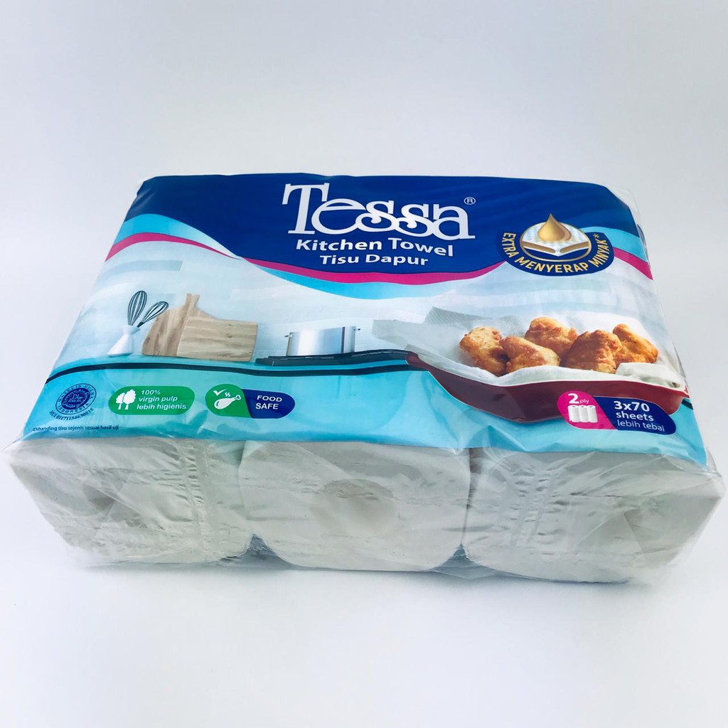 Tessa * Kitchen Towel * Tisu dapur * 3 X 70 sheets 2 ply