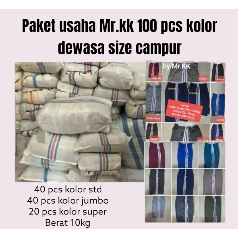 PAKET USAHA mr.kk kolor unisex 100 pcs campur size