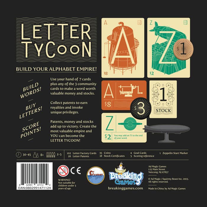 Board Game Letter Tycoon Mensa Select Winner 2015 (2-5 pemain) HM0359