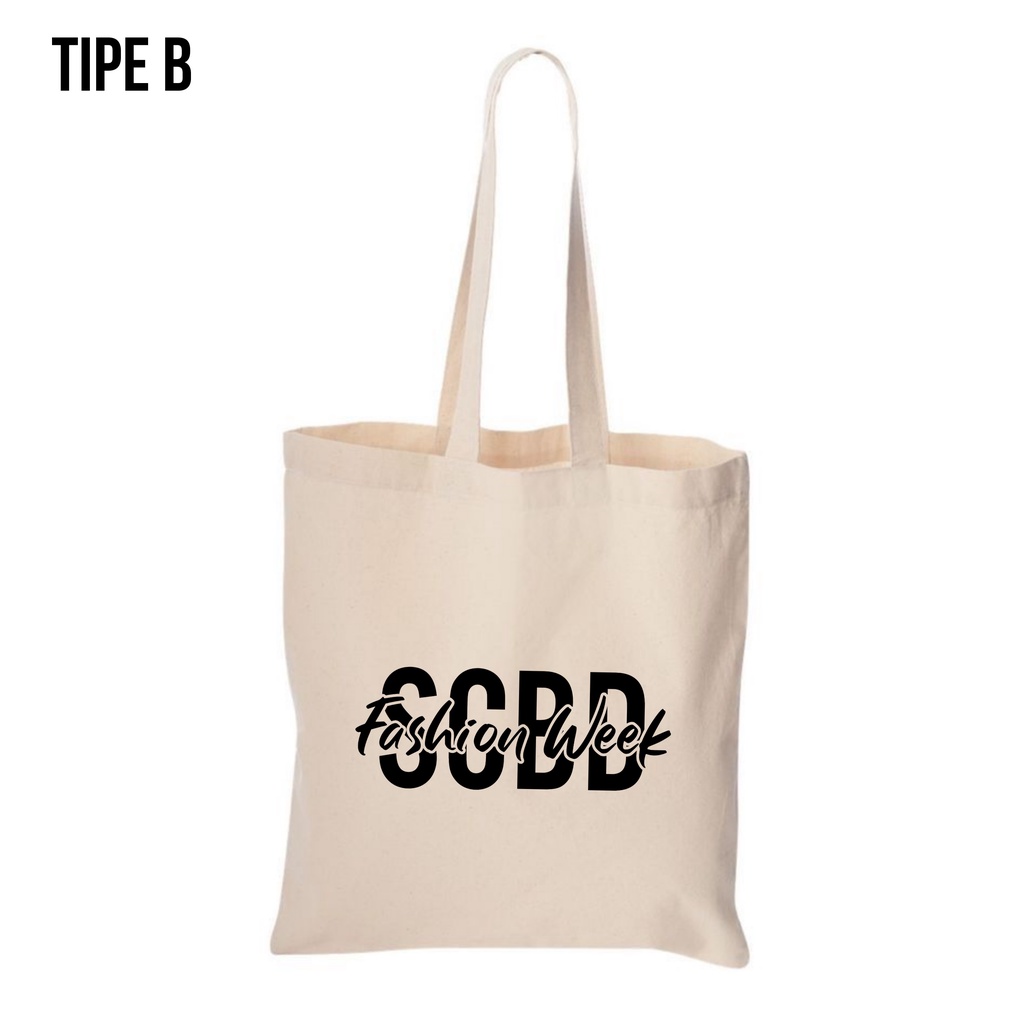 Tote Bag Canvas SCBD FASHION WEEK / Tas Nudie Canvas / Tote Bag Kanvas TIPE B