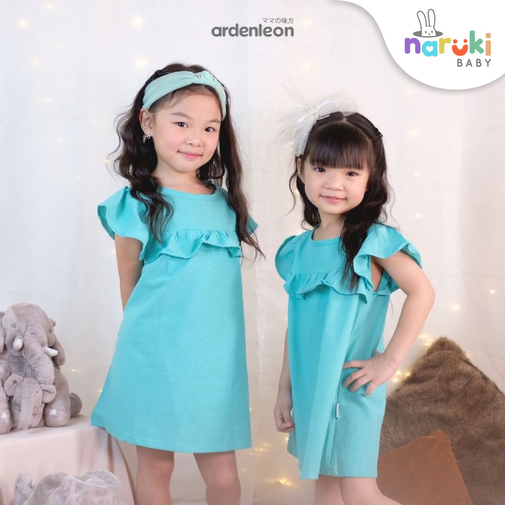 Ardenleon Ruffle Button Dress Arden Leon Gaun Anak Perempuan